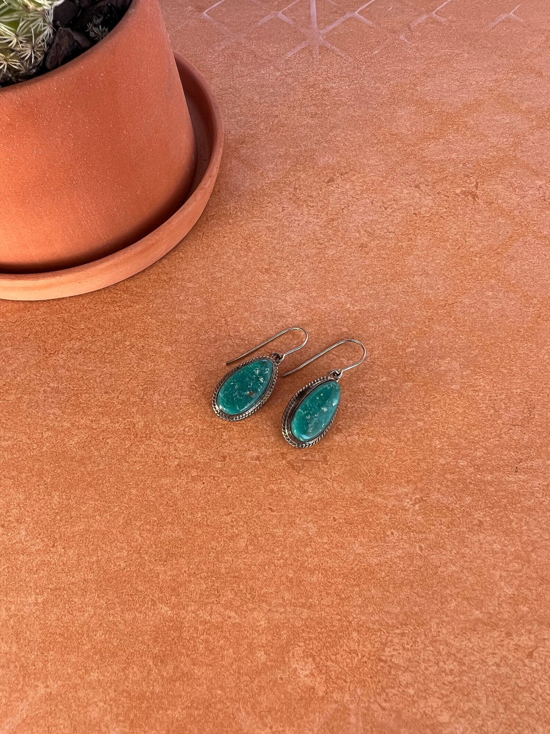 Native American Turquoise Drop Earrings