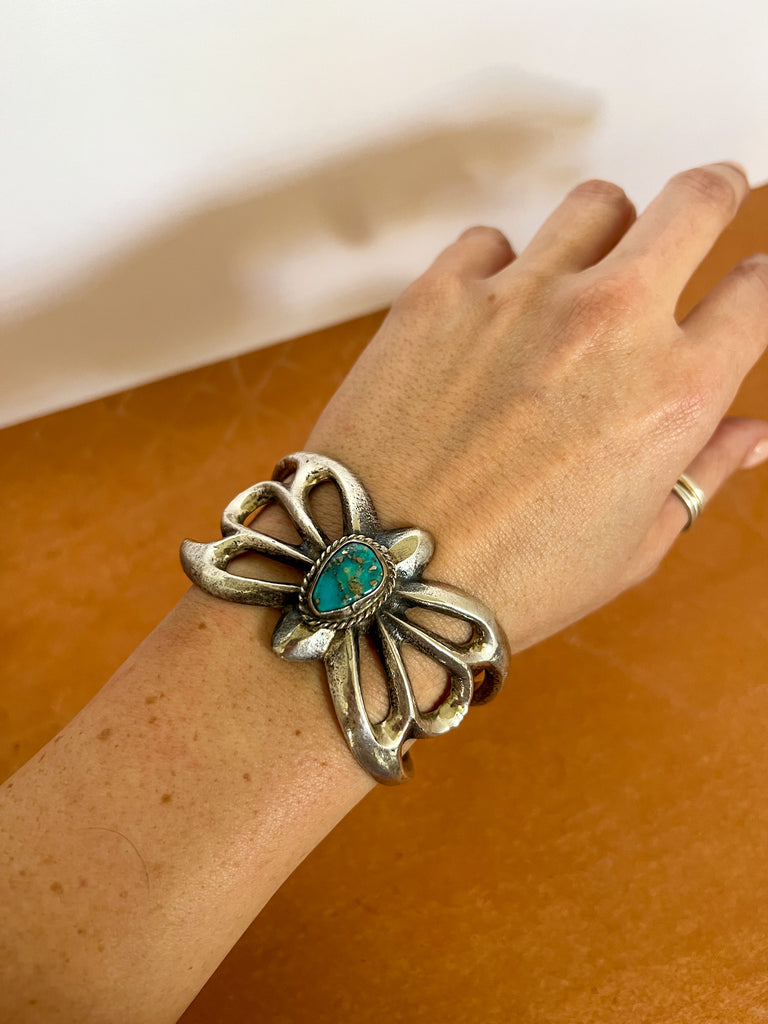 Vintage Bell Turquoise Cuff