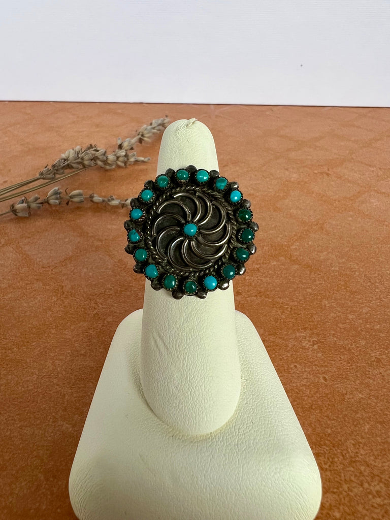 Vintage Zuni Swirl Ring | Size 6.5